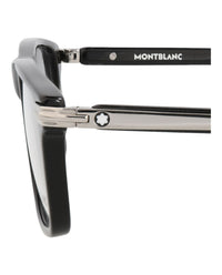 Montblanc Montblanc Mens Square/Rectangle Black Black Transparent Fashion Designer Eyewear