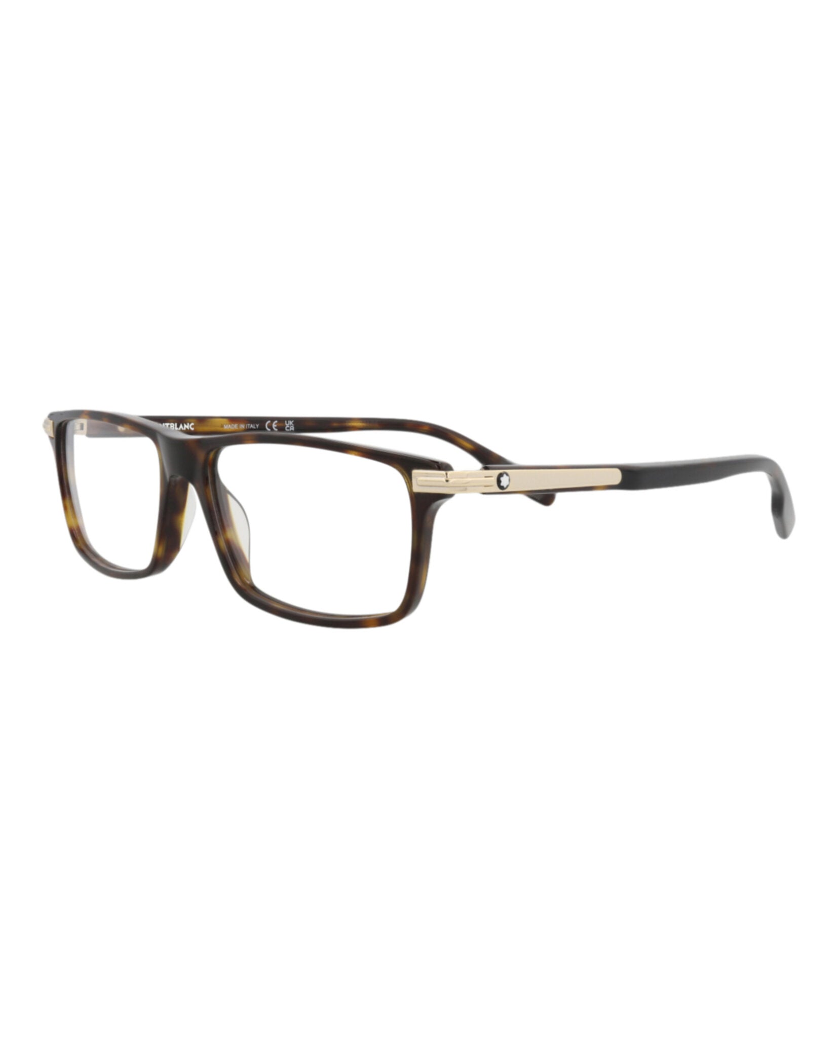 Montblanc Montblanc Mens Square/Rectangle Havana Havana Transparent Fashion Designer Eyewear