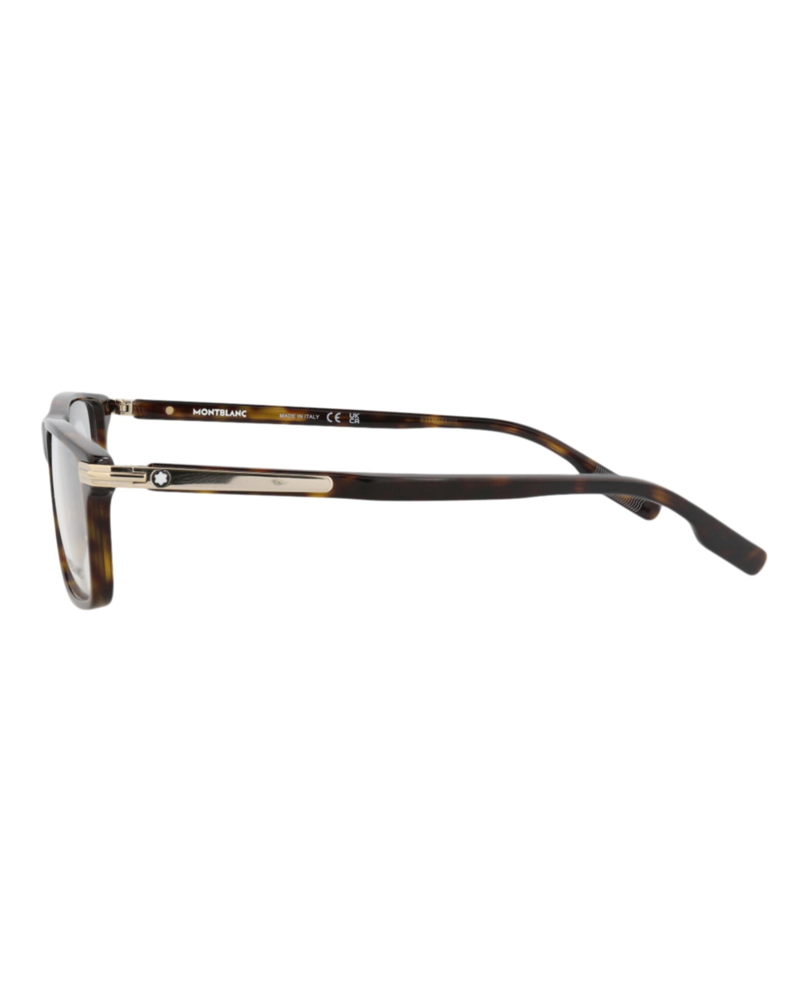 Montblanc Montblanc Mens Square/Rectangle Havana Havana Transparent Fashion Designer Eyewear