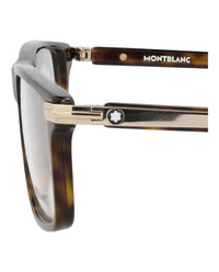 Montblanc Montblanc Mens Square/Rectangle Havana Havana Transparent Fashion Designer Eyewear