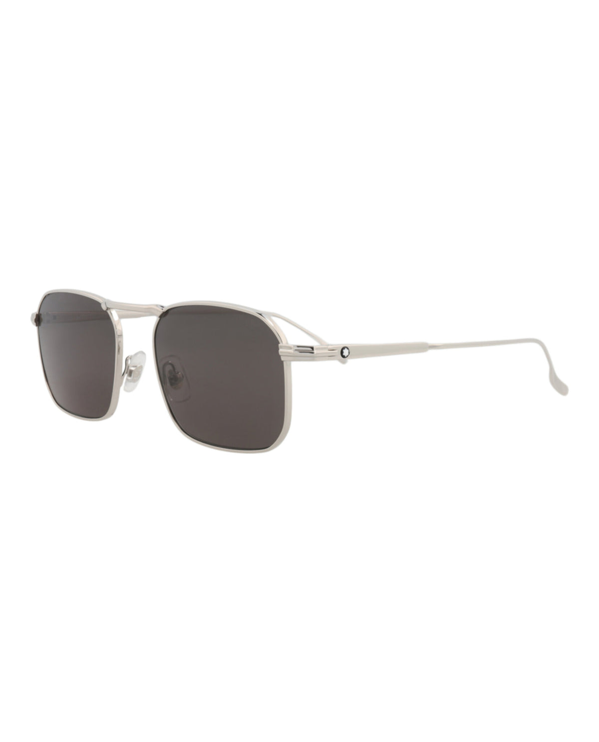 Montblanc Montblanc Mens Square/Rectangle Silver Silver Grey Fashion Designer Eyewear