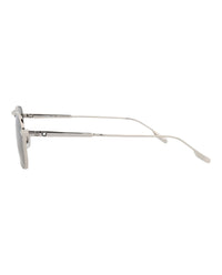 Montblanc Montblanc Mens Square/Rectangle Silver Silver Grey Fashion Designer Eyewear