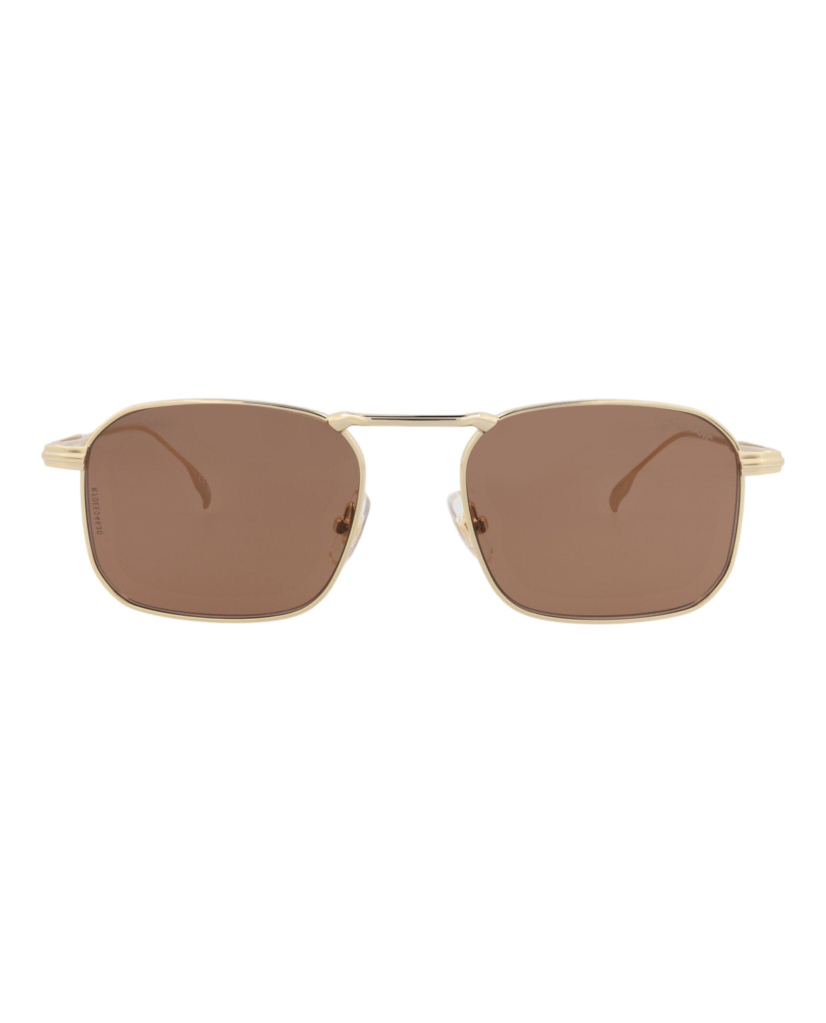Montblanc Montblanc Mens Square/Rectangle Gold Gold Brown Fashion Designer Eyewear