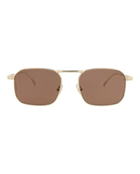 Montblanc Montblanc Mens Square/Rectangle Gold Gold Brown Fashion Designer Eyewear