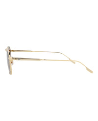 Montblanc Montblanc Mens Square/Rectangle Gold Gold Brown Fashion Designer Eyewear