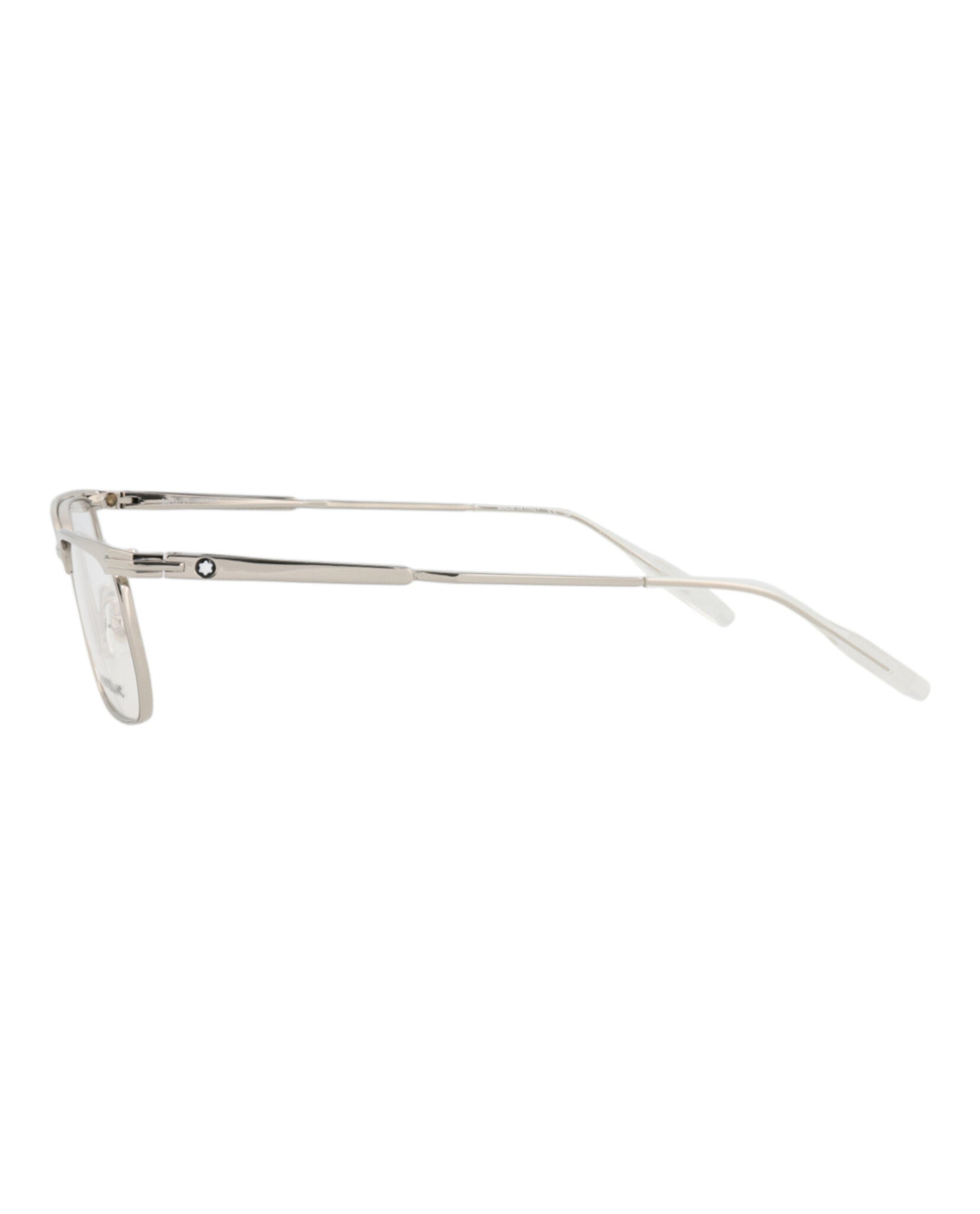 Montblanc Mens Square/Rectangle Silver Silver Transparent Fashion Designer Eyewear
