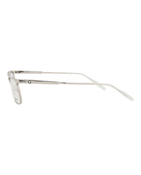 Montblanc Mens Square/Rectangle Silver Silver Transparent Fashion Designer Eyewear