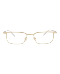 Montblanc Mens Square/Rectangle Gold Gold Transparent Fashion Designer Eyewear