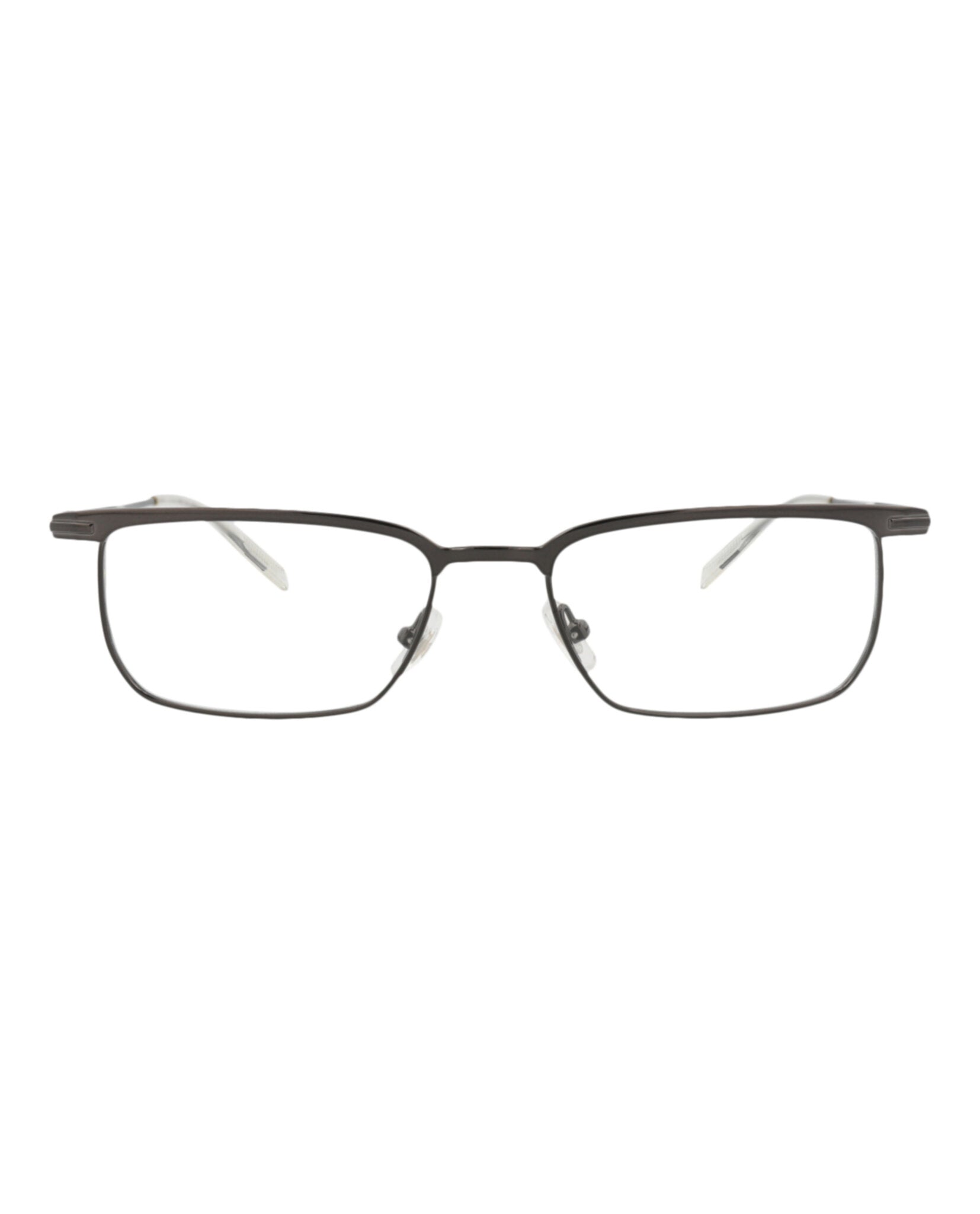 Montblanc Mens Square/Rectangle Ruthenium Ruthenium Transparent Fashion Designer Eyewear
