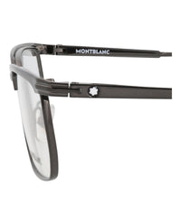 Montblanc Mens Square/Rectangle Ruthenium Ruthenium Transparent Fashion Designer Eyewear