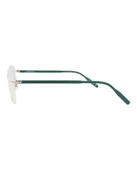 Montblanc Montblanc Mens Square/Rectangle Silver Green Transparent Fashion Designer Eyewear