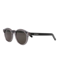 Montblanc Montblanc Mens Round/Oval Grey Black Grey Fashion Designer Eyewear