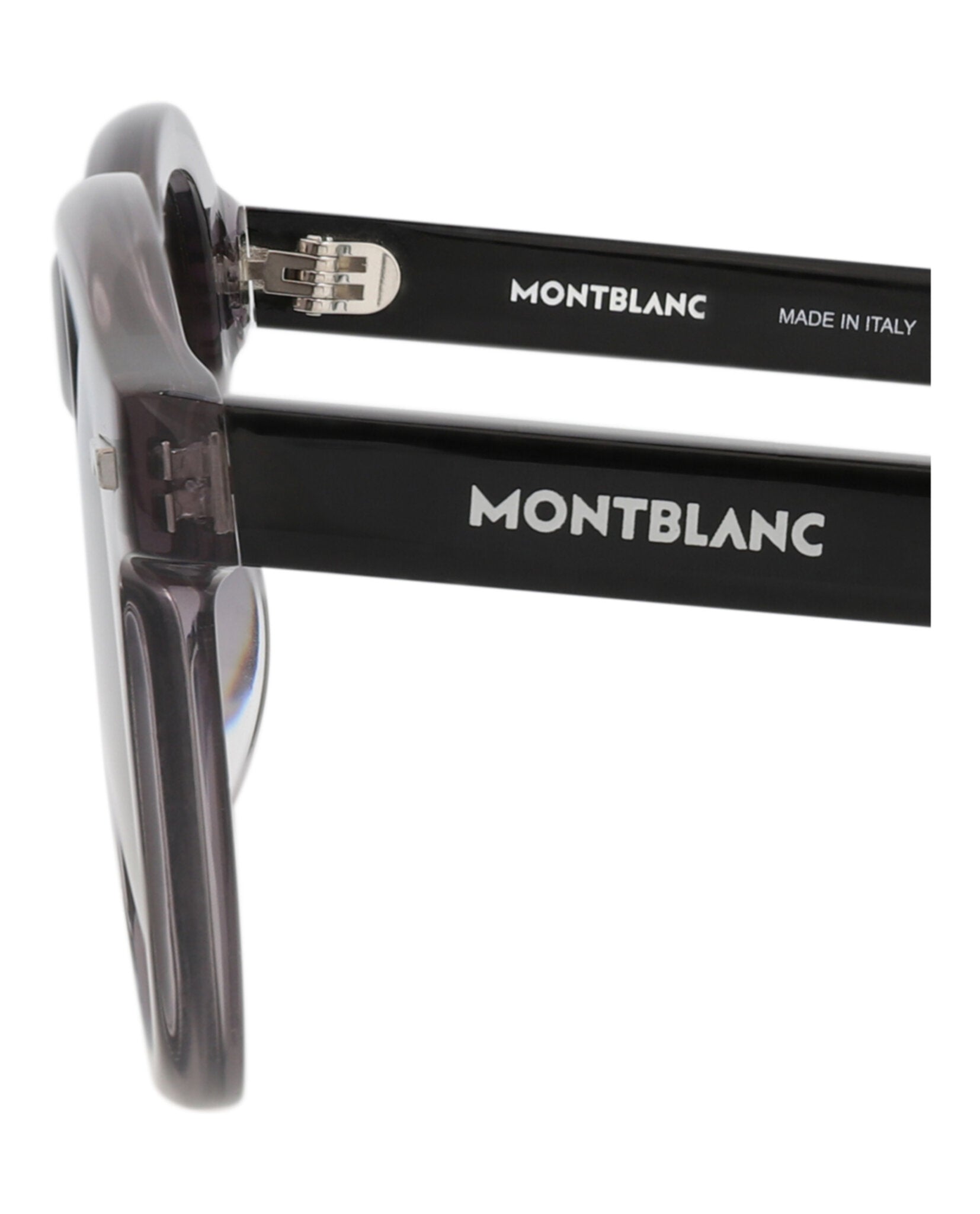 Montblanc Montblanc Mens Round/Oval Grey Black Grey Fashion Designer Eyewear