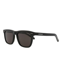 Montblanc Montblanc Mens Square/Rectangle Black Black Grey Fashion Designer Eyewear