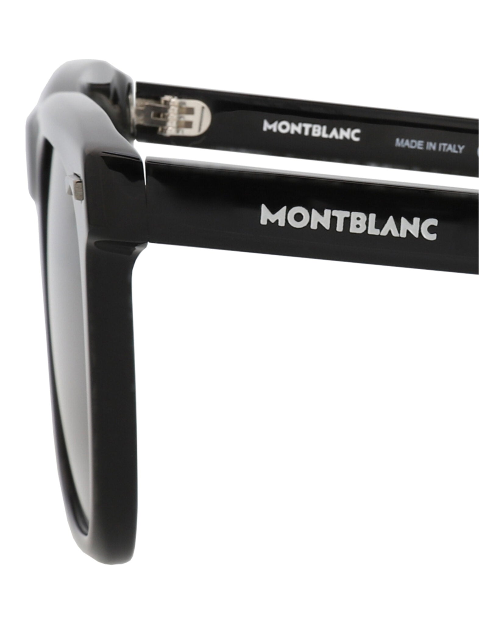 Montblanc Montblanc Mens Square/Rectangle Black Black Grey Fashion Designer Eyewear