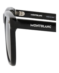 Montblanc Montblanc Mens Square/Rectangle Black Black Grey Fashion Designer Eyewear