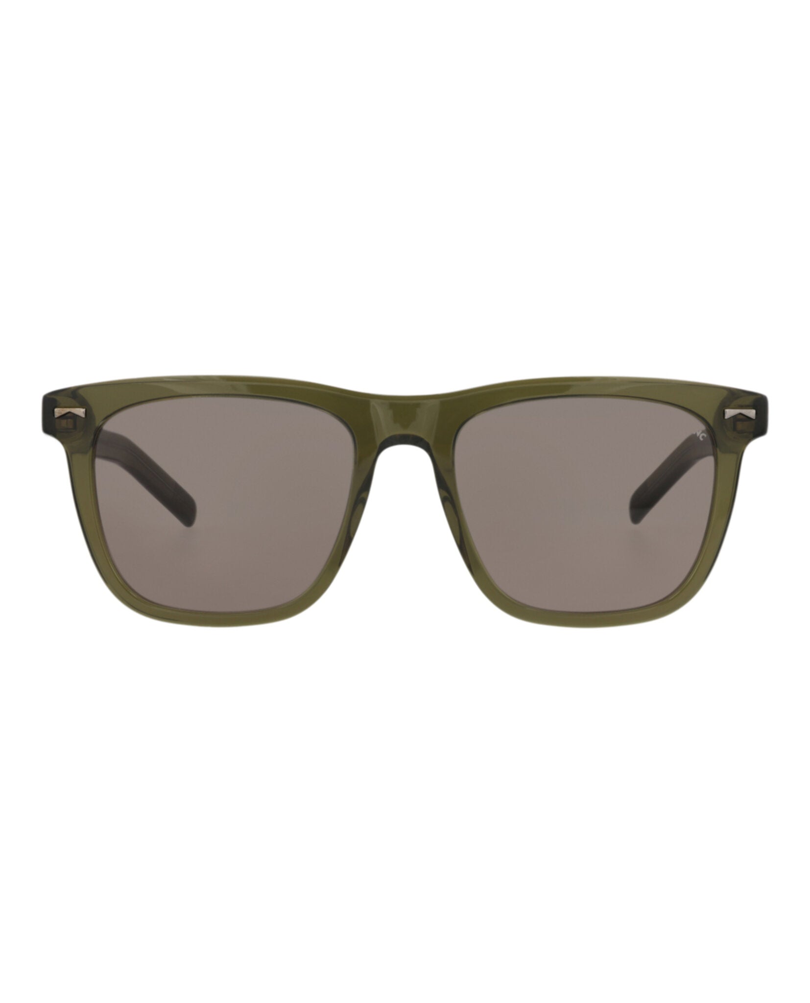 Montblanc Montblanc Mens Square/Rectangle Green Green Brown Fashion Designer Eyewear