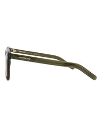 Montblanc Montblanc Mens Square/Rectangle Green Green Brown Fashion Designer Eyewear