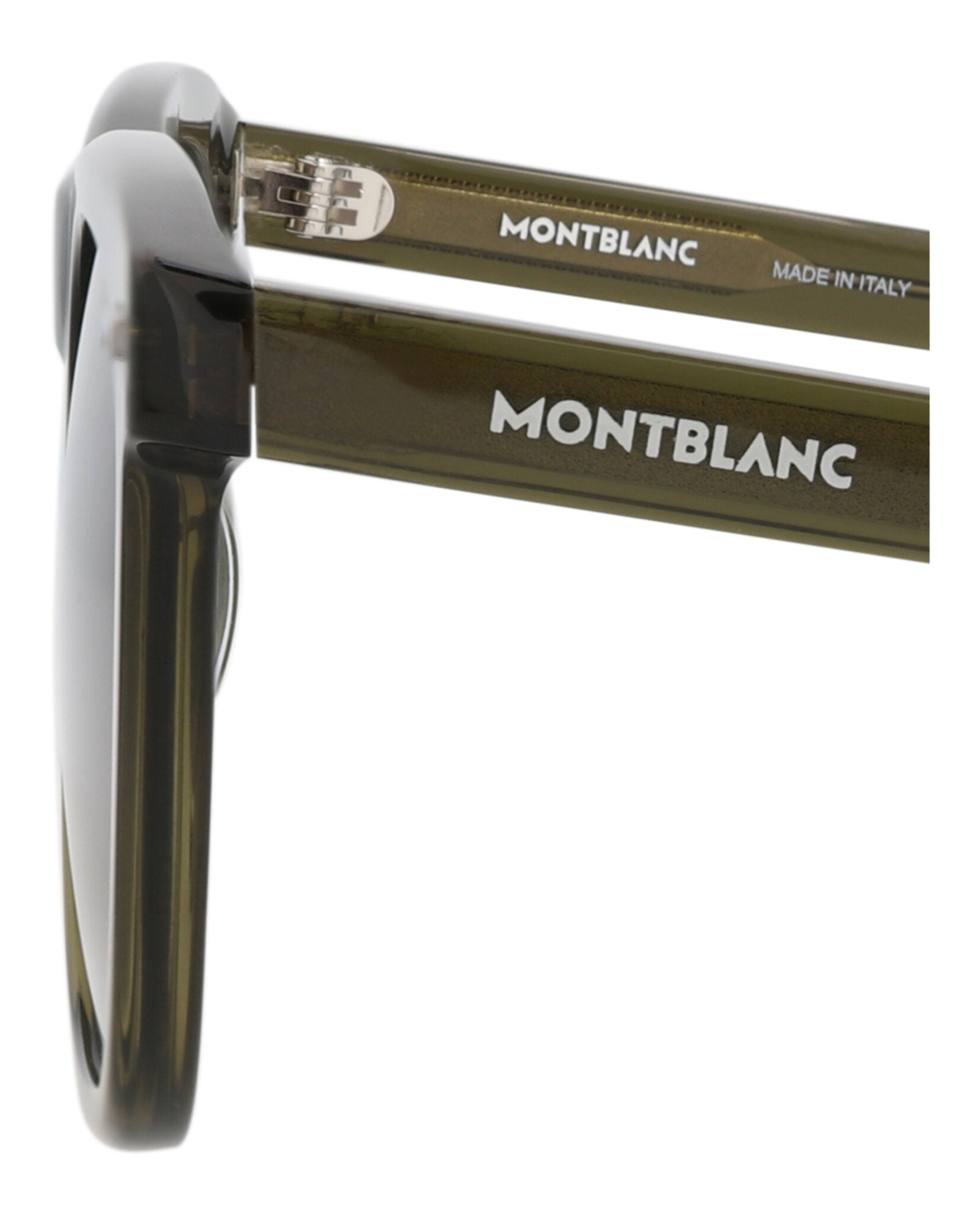 Montblanc Montblanc Mens Square/Rectangle Green Green Brown Fashion Designer Eyewear
