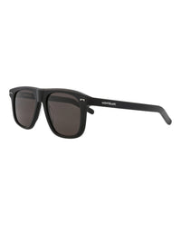 Montblanc Montblanc Mens Square/Rectangle Black Black Grey Fashion Designer Eyewear
