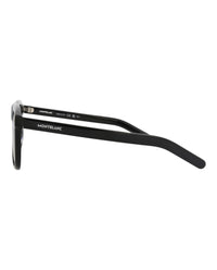 Montblanc Montblanc Mens Square/Rectangle Black Black Grey Fashion Designer Eyewear