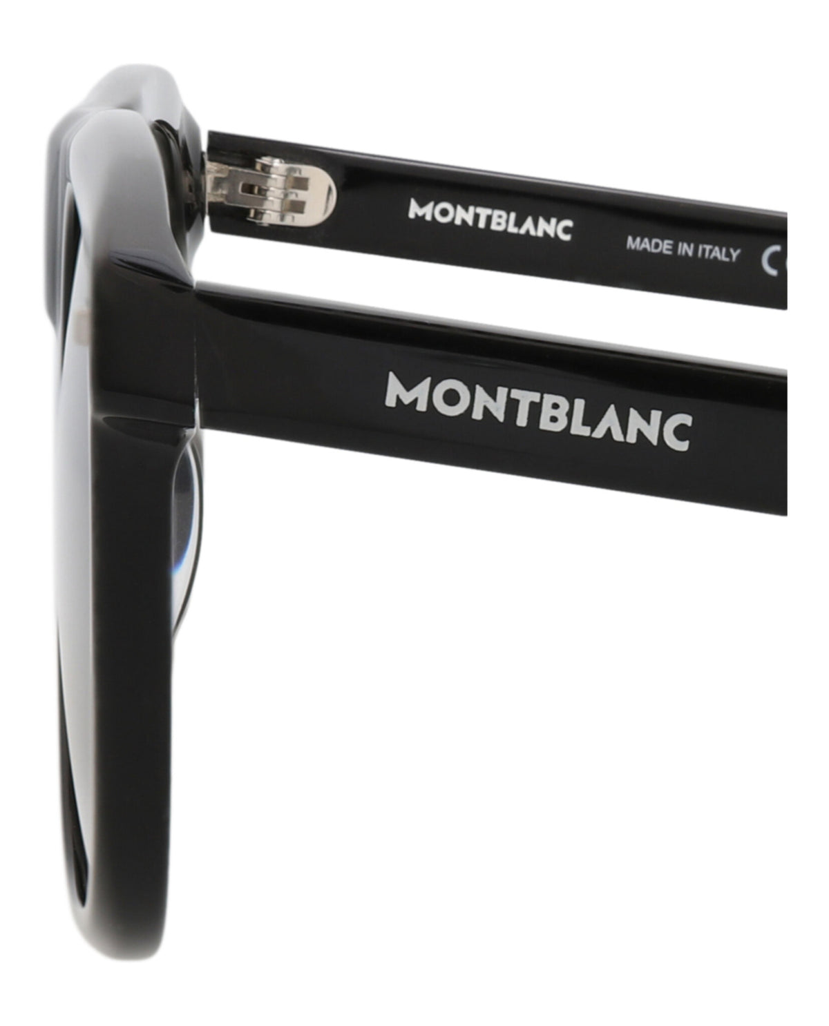 Montblanc Montblanc Mens Square/Rectangle Black Black Grey Fashion Designer Eyewear