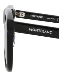 Montblanc Montblanc Mens Square/Rectangle Black Black Grey Fashion Designer Eyewear
