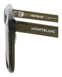 Montblanc Montblanc Mens Square/Rectangle Green Green Brown Fashion Designer Eyewear