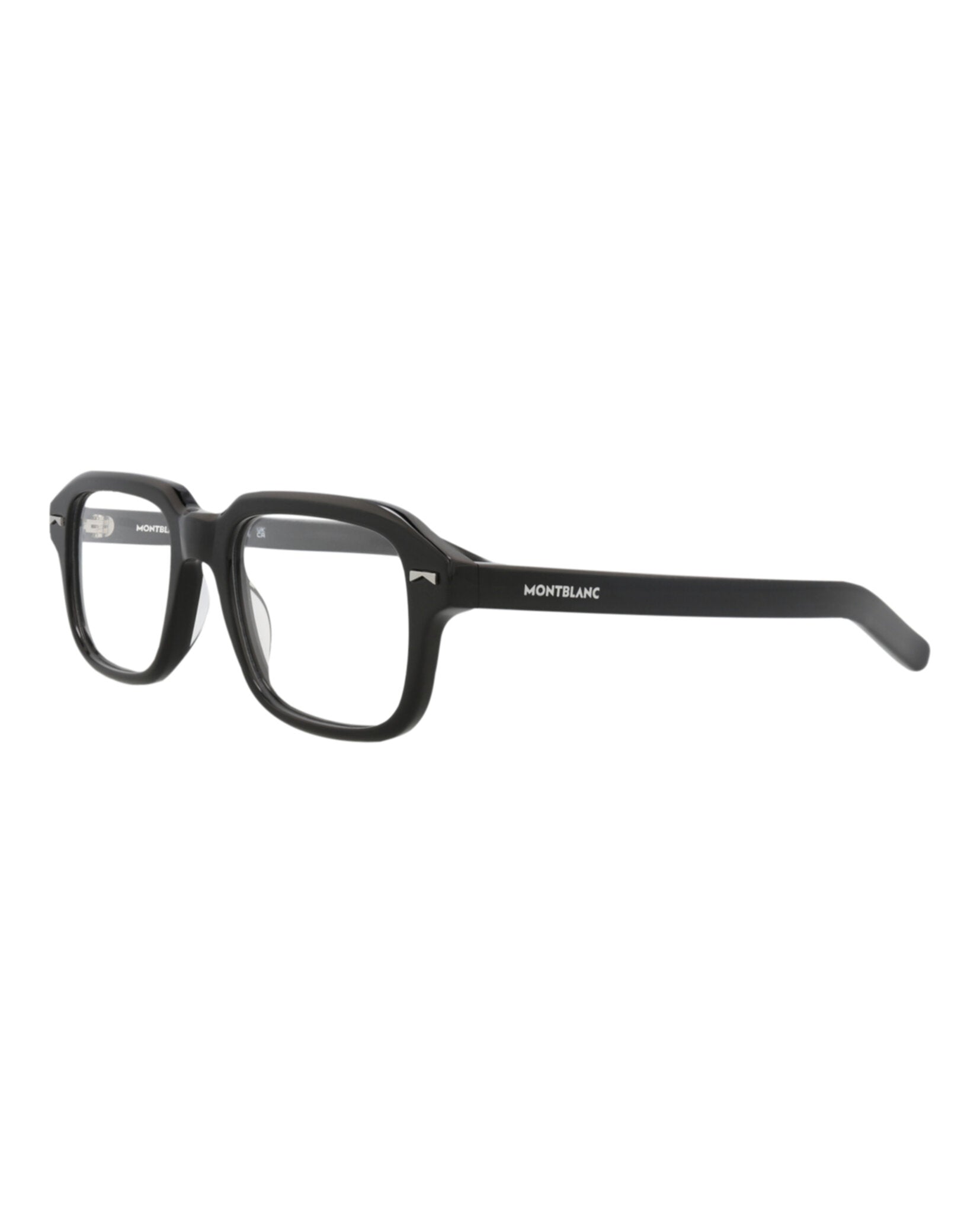Montblanc Montblanc Mens Square/Rectangle Black Black Transparent Fashion Designer Eyewear