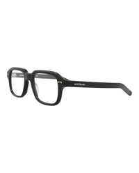 Montblanc Montblanc Mens Square/Rectangle Black Black Transparent Fashion Designer Eyewear