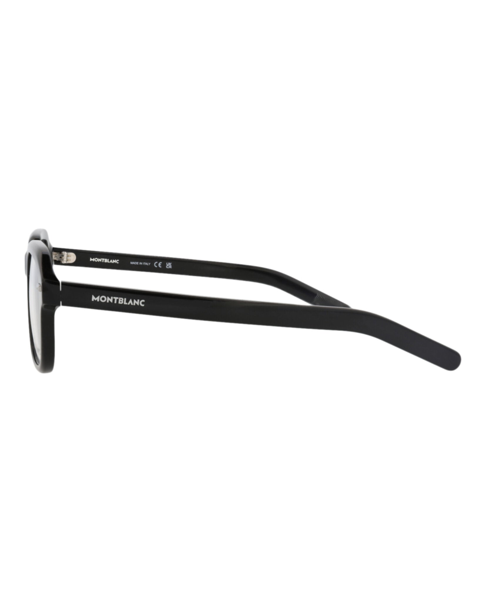 Montblanc Montblanc Mens Square/Rectangle Black Black Transparent Fashion Designer Eyewear