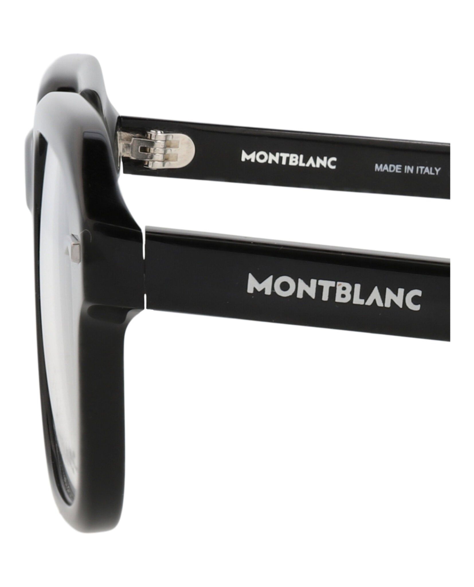 Montblanc Montblanc Mens Square/Rectangle Black Black Transparent Fashion Designer Eyewear