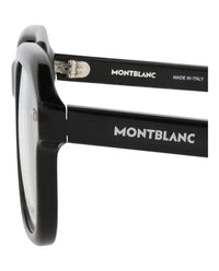 Montblanc Montblanc Mens Square/Rectangle Black Black Transparent Fashion Designer Eyewear