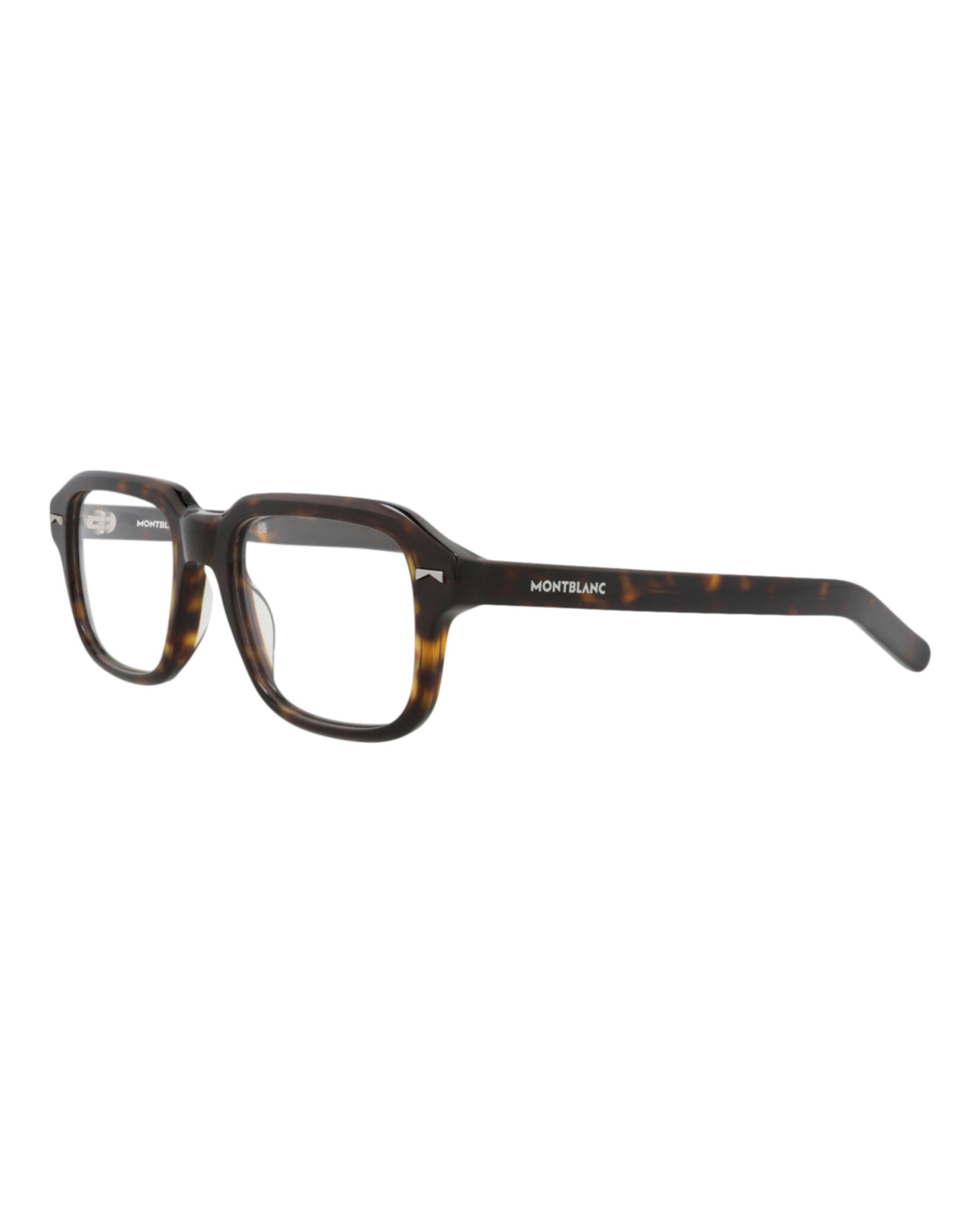 Montblanc Montblanc Mens Square/Rectangle Havana Havana Transparent Fashion Designer Eyewear