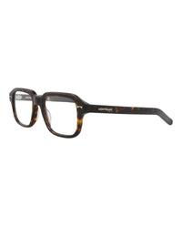 Montblanc Montblanc Mens Square/Rectangle Havana Havana Transparent Fashion Designer Eyewear