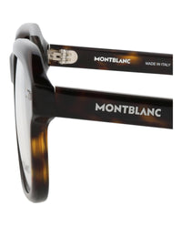 Montblanc Montblanc Mens Square/Rectangle Havana Havana Transparent Fashion Designer Eyewear