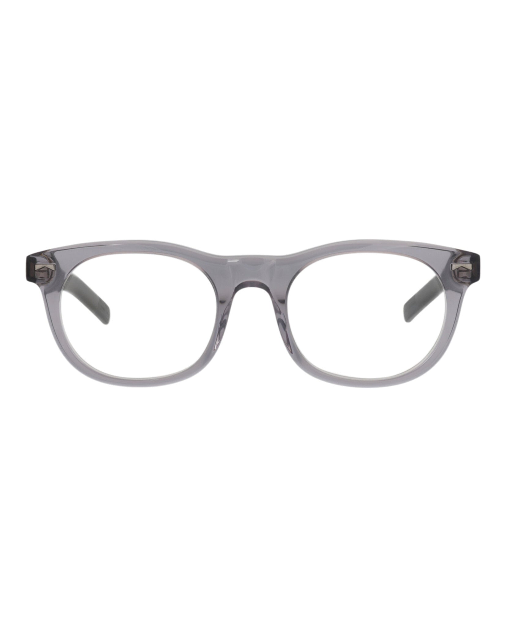 Montblanc Montblanc Mens Round/Oval Grey Black Transparent Fashion Designer Eyewear