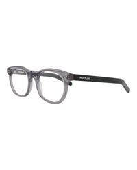 Montblanc Montblanc Mens Round/Oval Grey Black Transparent Fashion Designer Eyewear