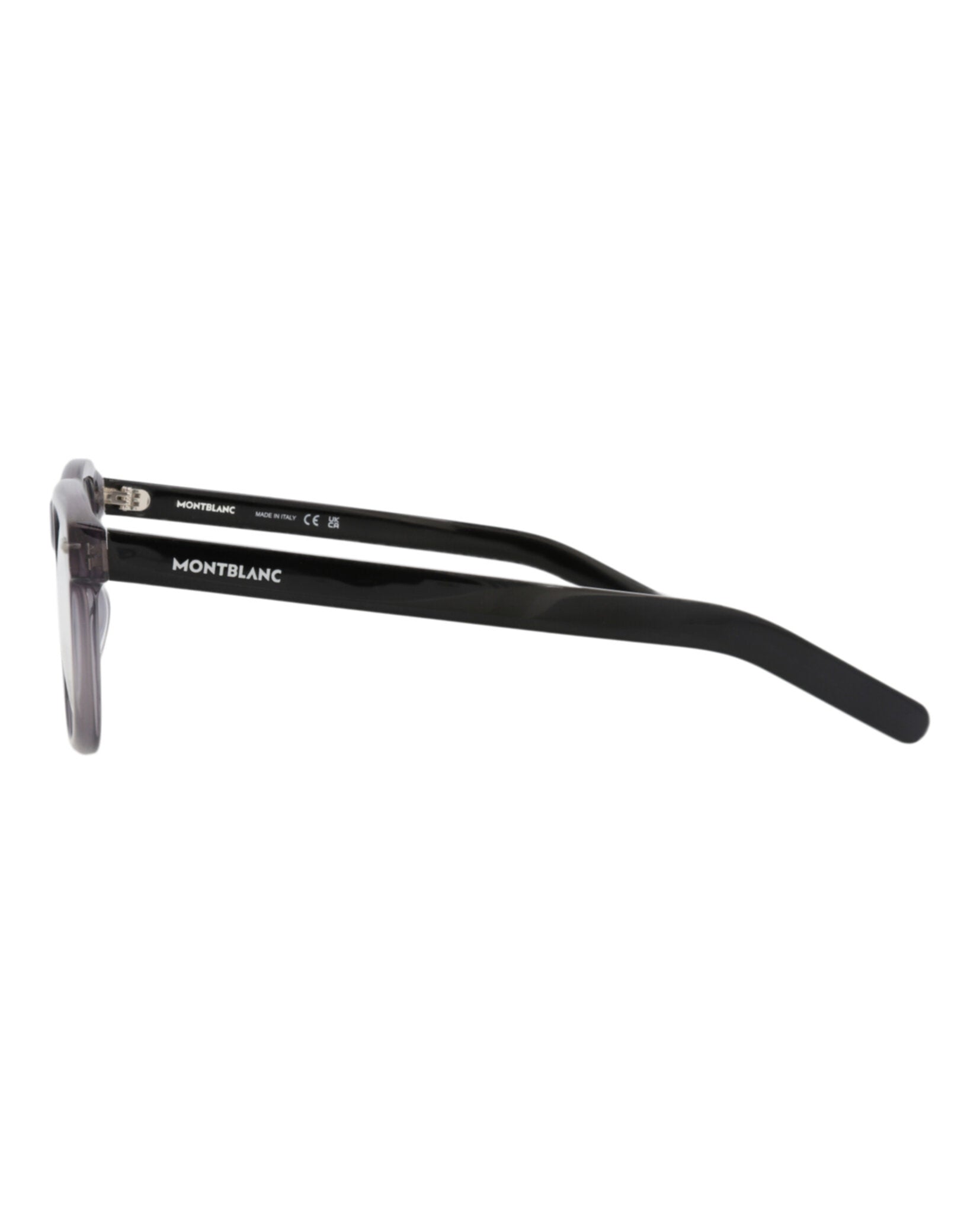 Montblanc Montblanc Mens Round/Oval Grey Black Transparent Fashion Designer Eyewear