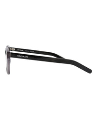 Montblanc Montblanc Mens Round/Oval Grey Black Transparent Fashion Designer Eyewear
