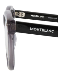 Montblanc Montblanc Mens Round/Oval Grey Black Transparent Fashion Designer Eyewear