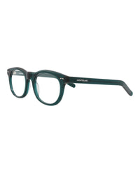 Montblanc Montblanc Mens Round/Oval Green Green Transparent Fashion Designer Eyewear