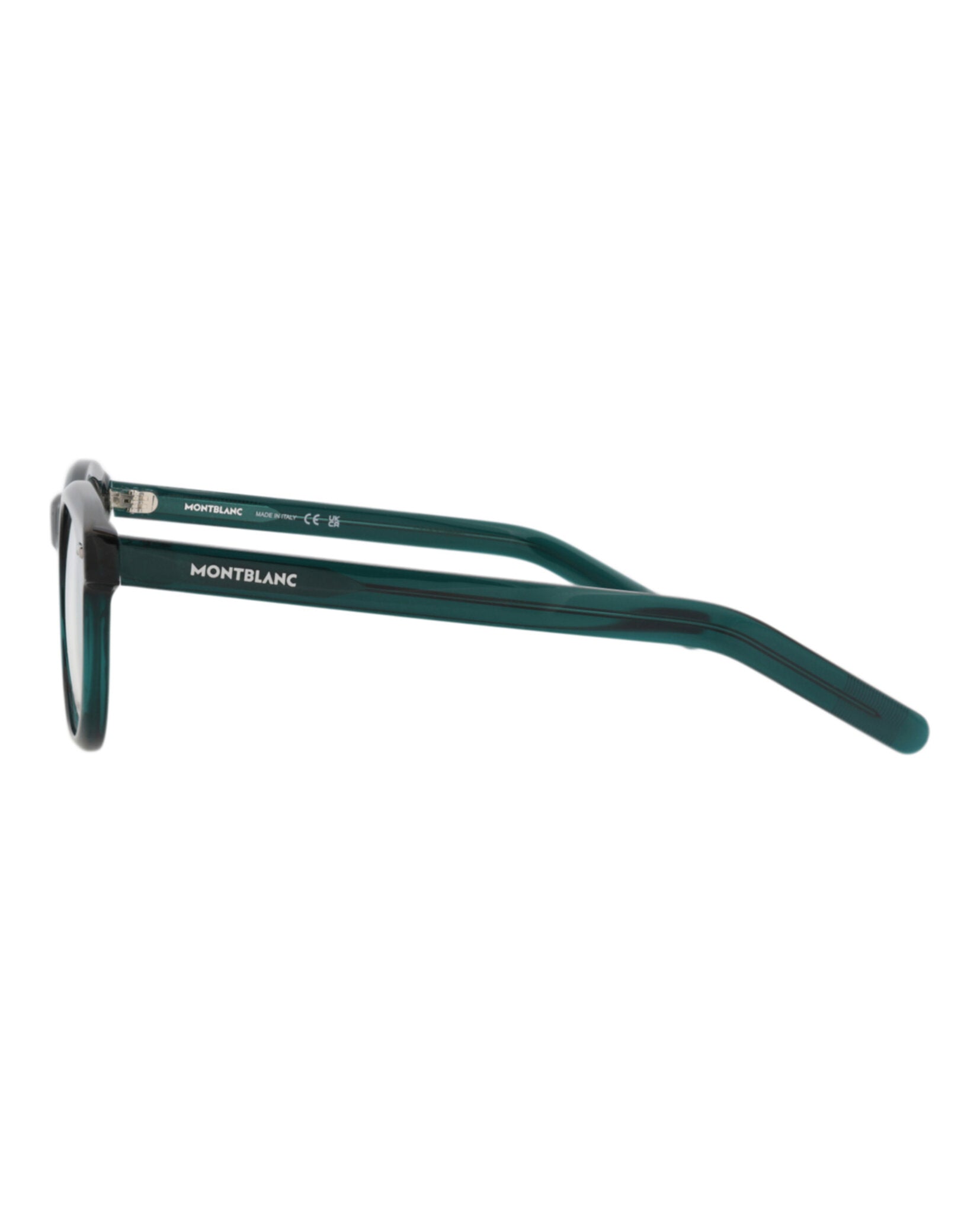 Montblanc Montblanc Mens Round/Oval Green Green Transparent Fashion Designer Eyewear