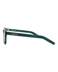 Montblanc Montblanc Mens Round/Oval Green Green Transparent Fashion Designer Eyewear
