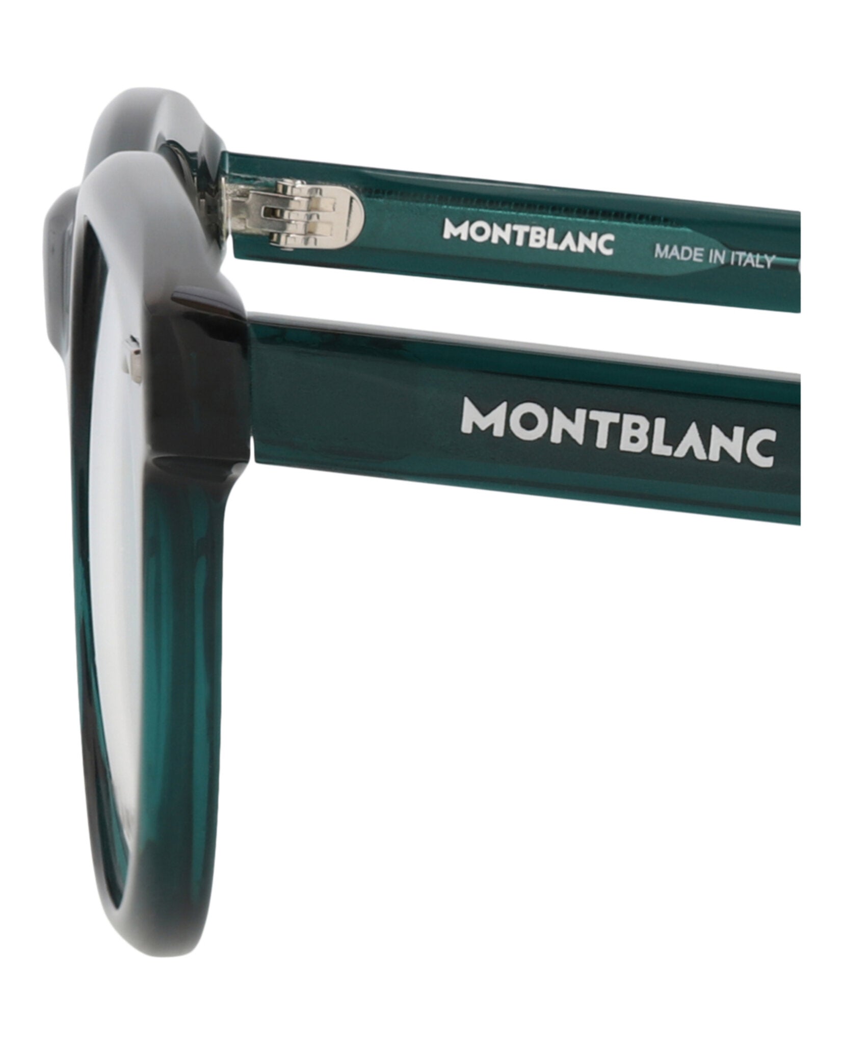 Montblanc Montblanc Mens Round/Oval Green Green Transparent Fashion Designer Eyewear