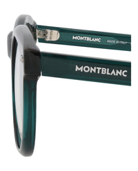 Montblanc Montblanc Mens Round/Oval Green Green Transparent Fashion Designer Eyewear