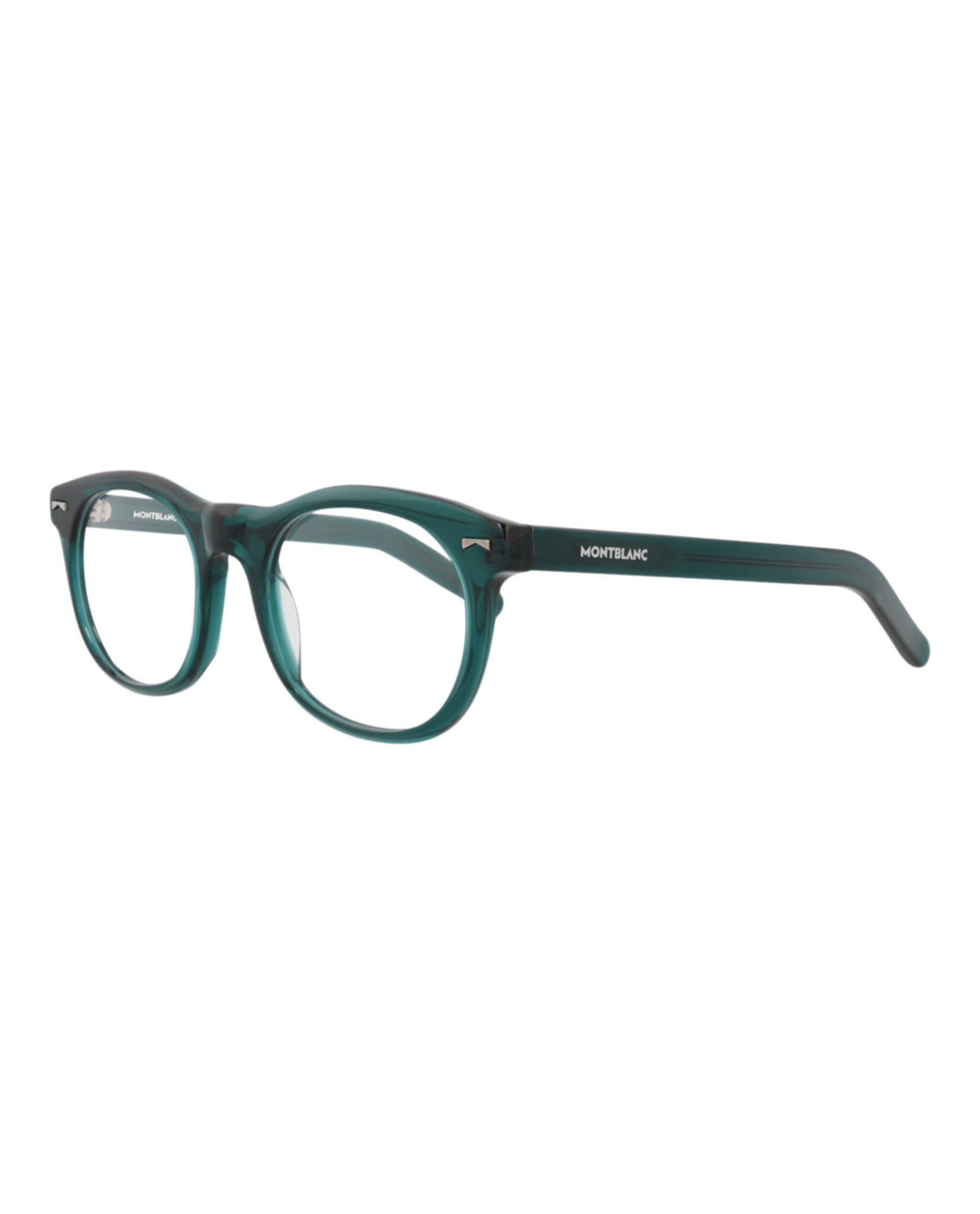 Montblanc Mens Round/Oval Green Green Transparent Fashion Designer Eyewear