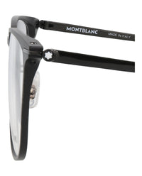 Montblanc Mens Square/Rectangle Black Black Transparent Fashion Designer Eyewear
