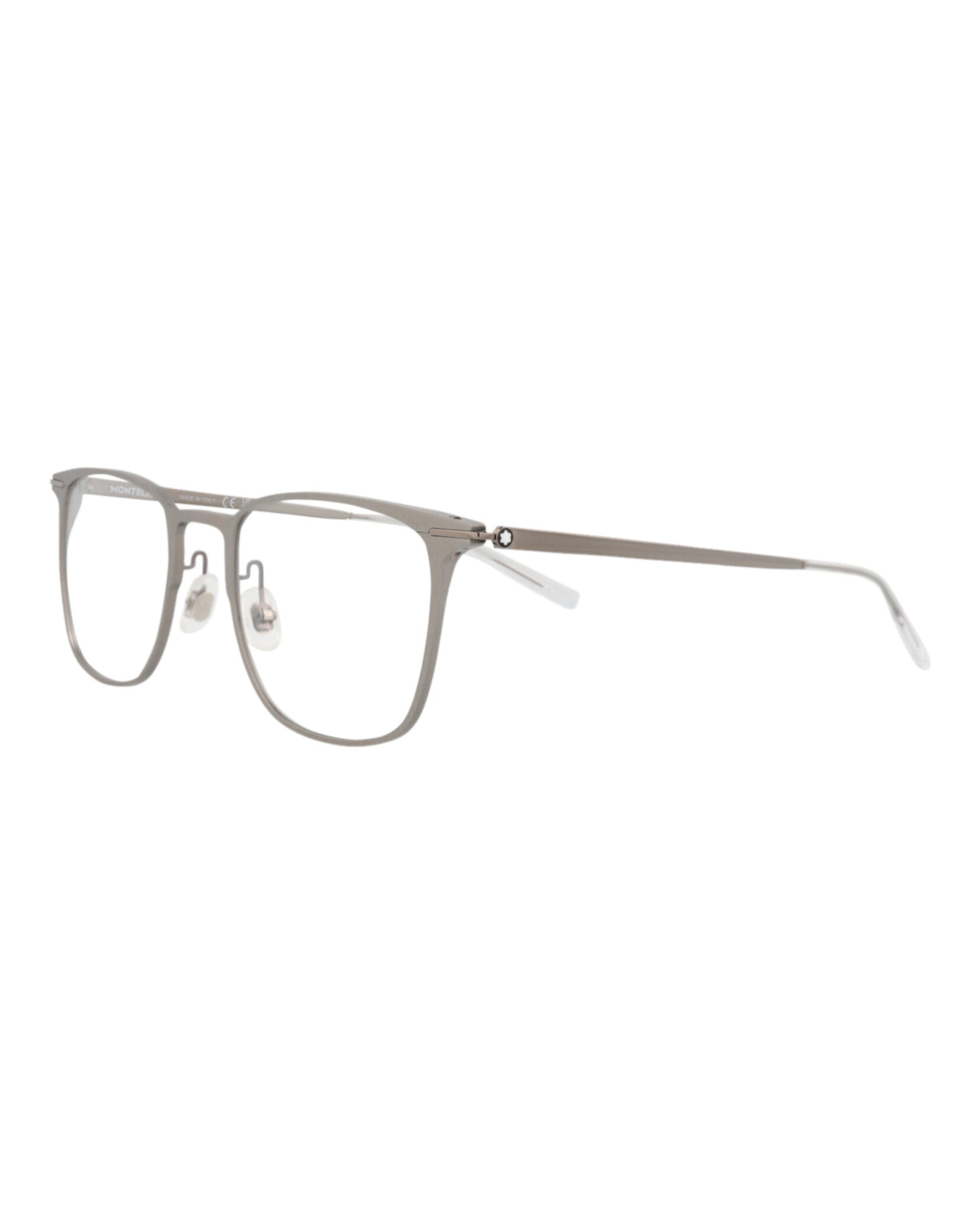 Montblanc Montblanc Mens Square/Rectangle Ruthenium Ruthenium Transparent Fashion Designer Eyewear