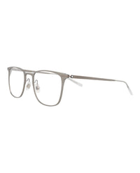 Montblanc Montblanc Mens Square/Rectangle Ruthenium Ruthenium Transparent Fashion Designer Eyewear